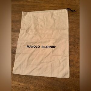 Manolo Blahnik Ivory Shoe Bag